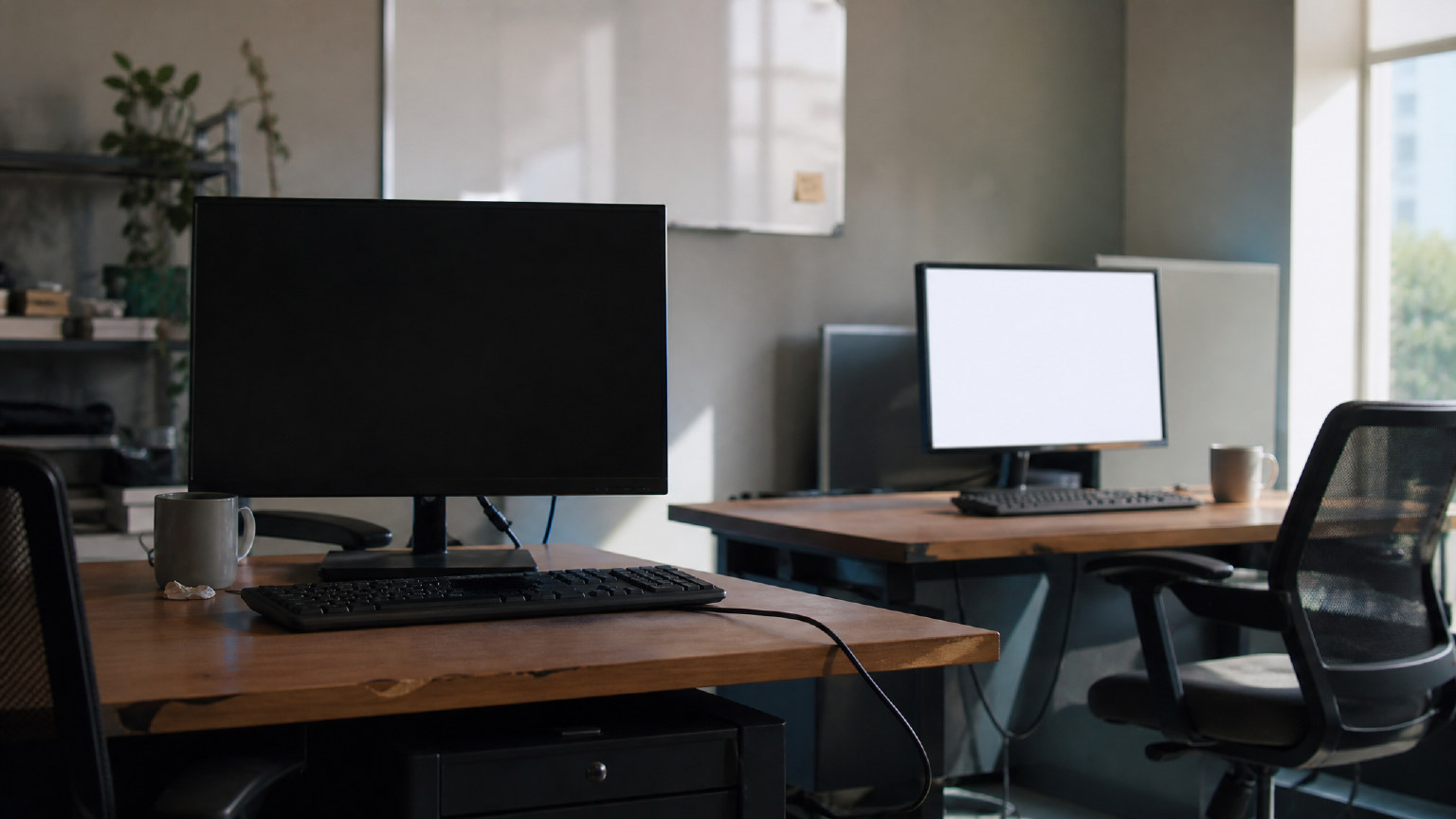 Two isolated workstations showing one failure without spreading