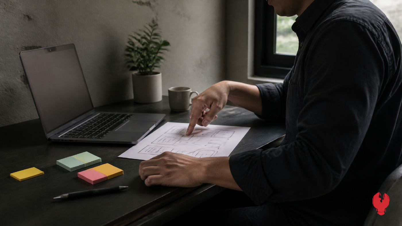 Sơ đồ luồng agent AI trên bàn làm việc